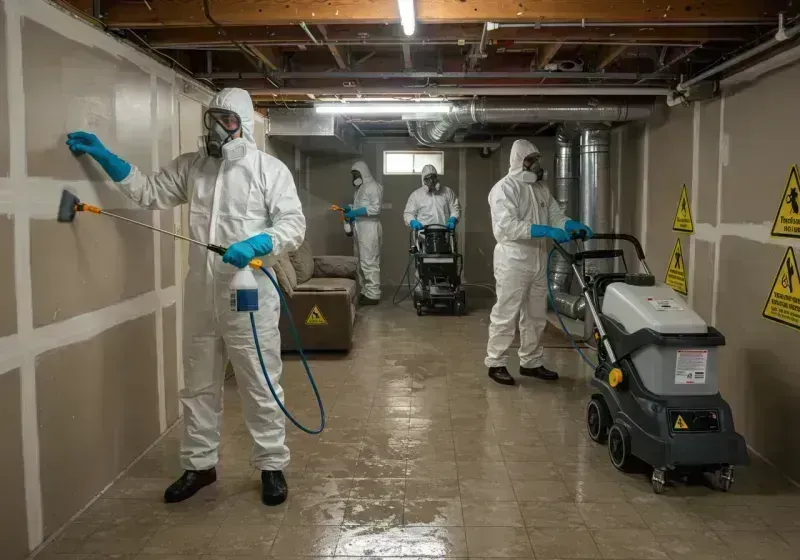 Basement Moisture Removal and Structural Drying process in Edgecliff Village, TX